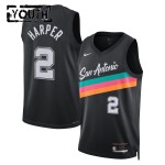 Maillot NBA San Antonio Spurs Dylan Harper Nike 2025-26 City Edition Noir Swingman - Enfant
